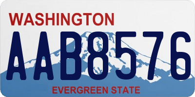 WA license plate AAB8576