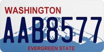 WA license plate AAB8577