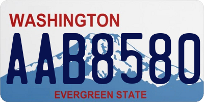 WA license plate AAB8580