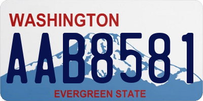 WA license plate AAB8581