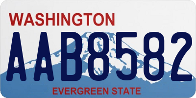 WA license plate AAB8582