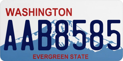 WA license plate AAB8585