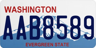 WA license plate AAB8589
