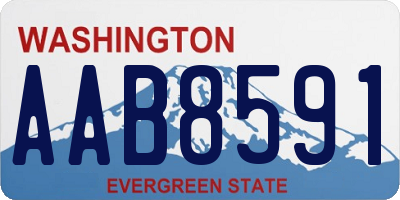 WA license plate AAB8591