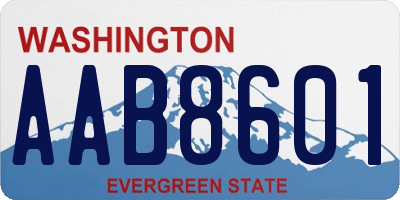 WA license plate AAB8601