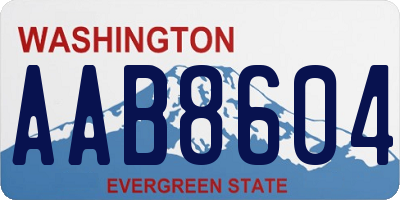 WA license plate AAB8604