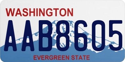 WA license plate AAB8605
