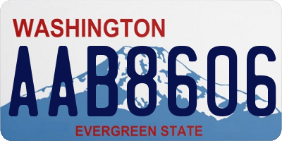 WA license plate AAB8606