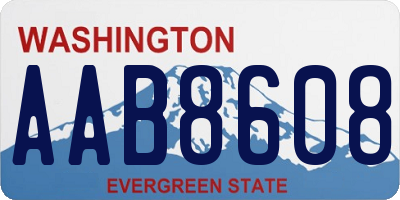 WA license plate AAB8608