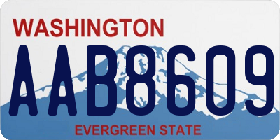 WA license plate AAB8609