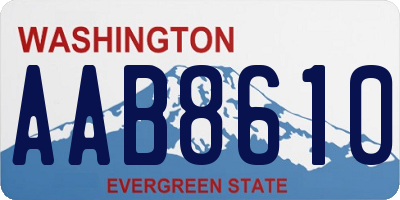 WA license plate AAB8610