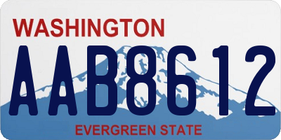WA license plate AAB8612
