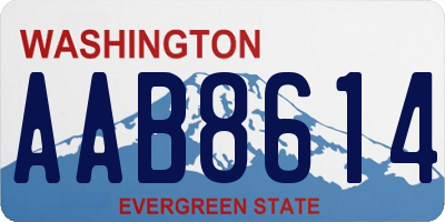 WA license plate AAB8614