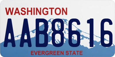 WA license plate AAB8616
