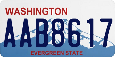 WA license plate AAB8617