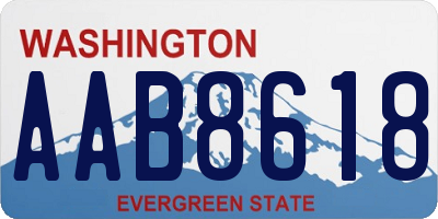 WA license plate AAB8618
