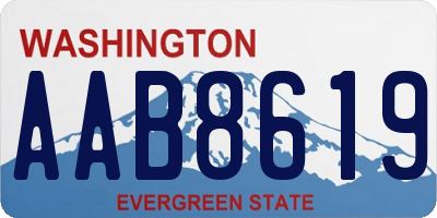 WA license plate AAB8619
