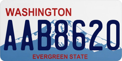WA license plate AAB8620