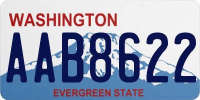 WA license plate AAB8622