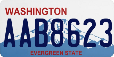 WA license plate AAB8623