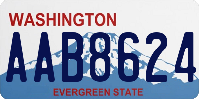 WA license plate AAB8624
