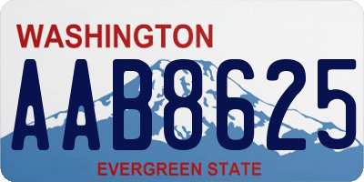 WA license plate AAB8625