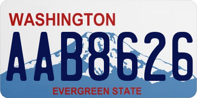 WA license plate AAB8626