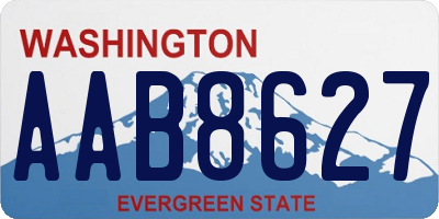 WA license plate AAB8627