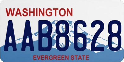 WA license plate AAB8628