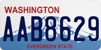 WA license plate AAB8629