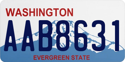 WA license plate AAB8631