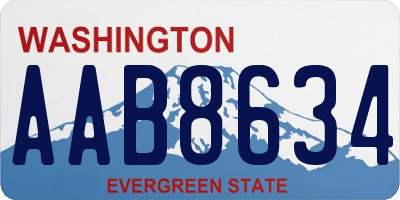 WA license plate AAB8634