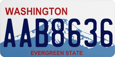 WA license plate AAB8636