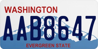 WA license plate AAB8647