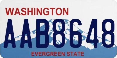 WA license plate AAB8648