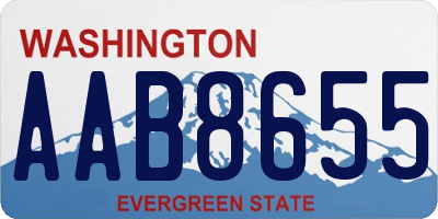 WA license plate AAB8655