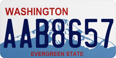 WA license plate AAB8657