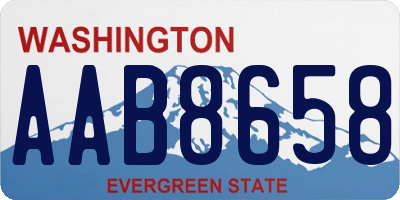 WA license plate AAB8658