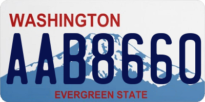 WA license plate AAB8660