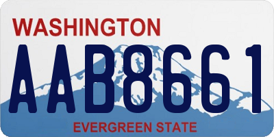 WA license plate AAB8661