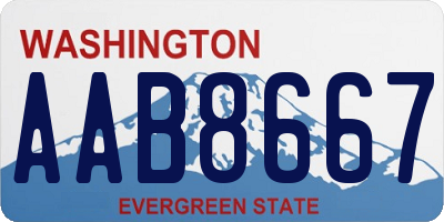 WA license plate AAB8667
