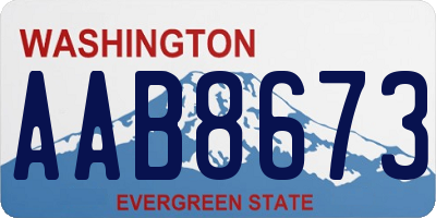 WA license plate AAB8673