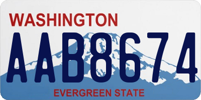 WA license plate AAB8674