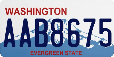 WA license plate AAB8675