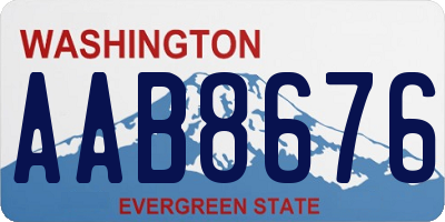 WA license plate AAB8676