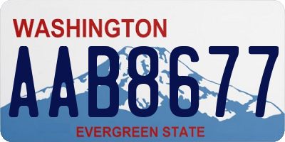 WA license plate AAB8677