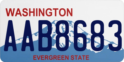 WA license plate AAB8683