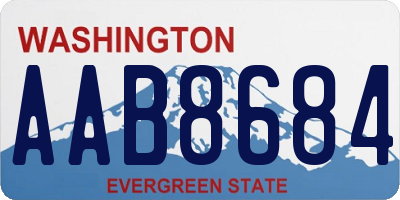 WA license plate AAB8684