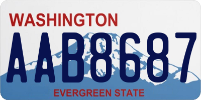 WA license plate AAB8687