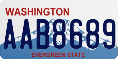 WA license plate AAB8689